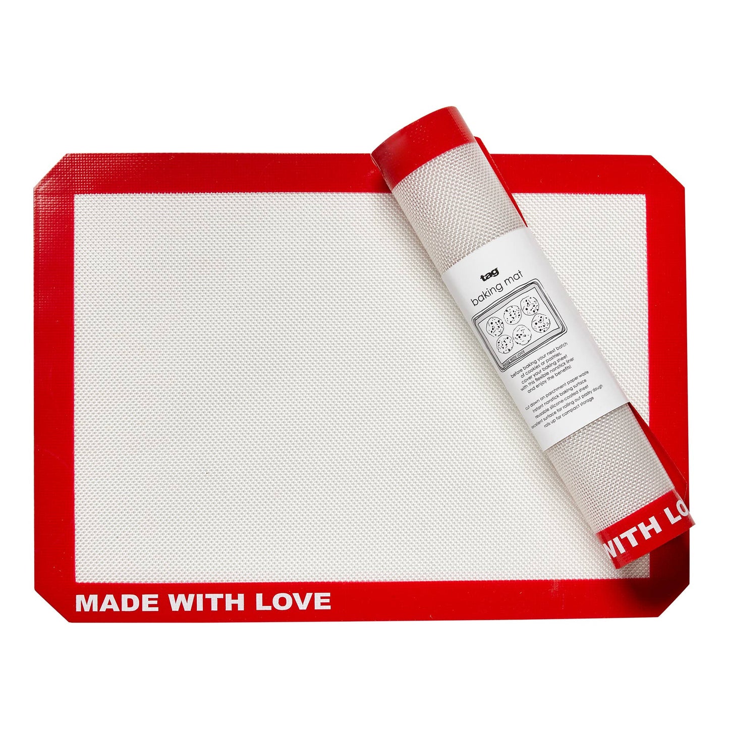 Made With Love Baking Mat Red Silicone