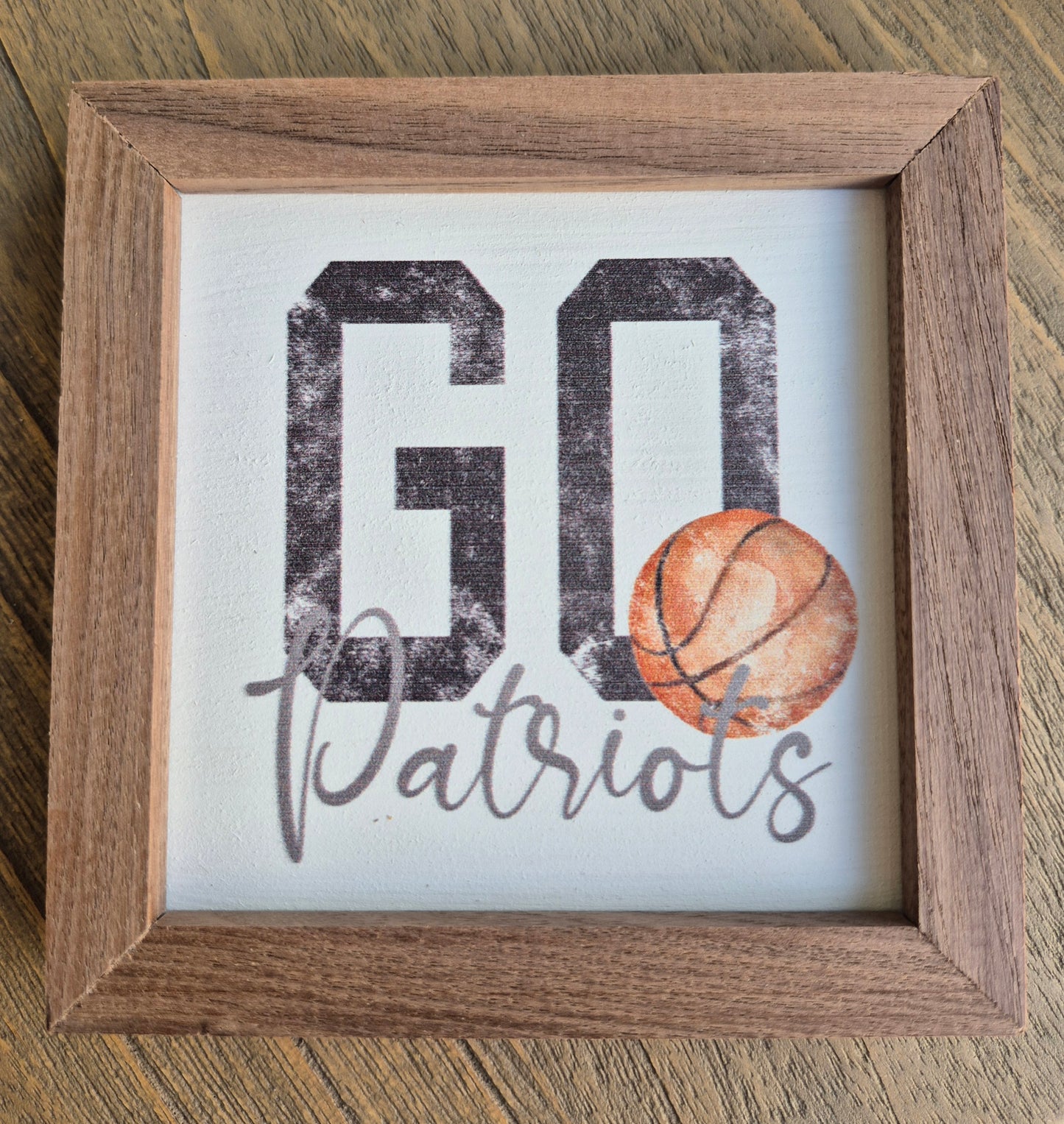 Personalized Team Go Basketball White: 4 x 4 x 1