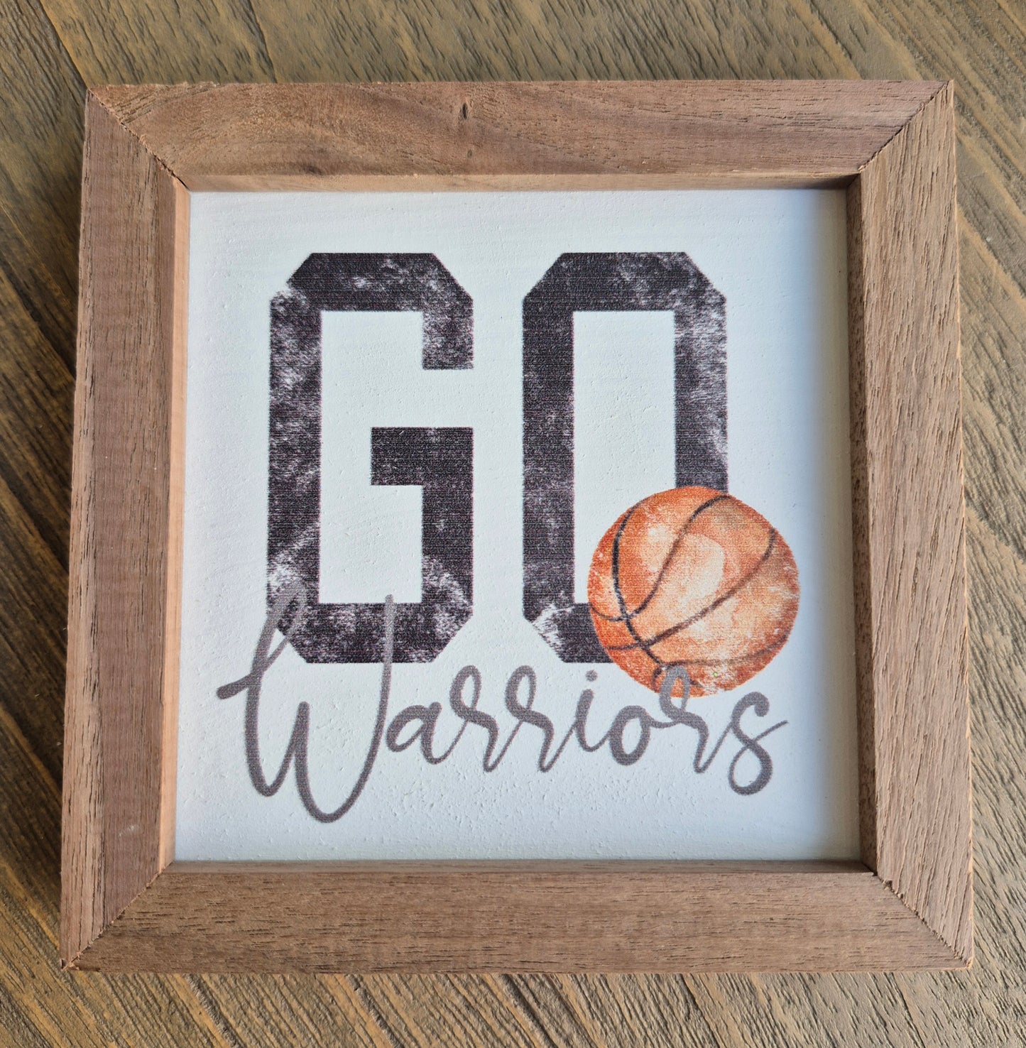 Personalized Team Go Basketball White: 4 x 4 x 1