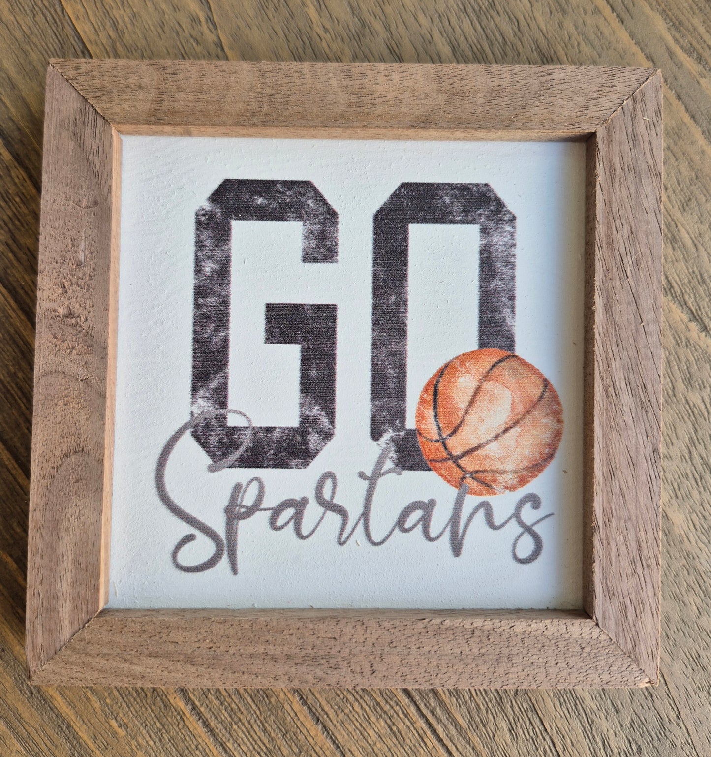 Personalized Team Go Basketball White: 4 x 4 x 1