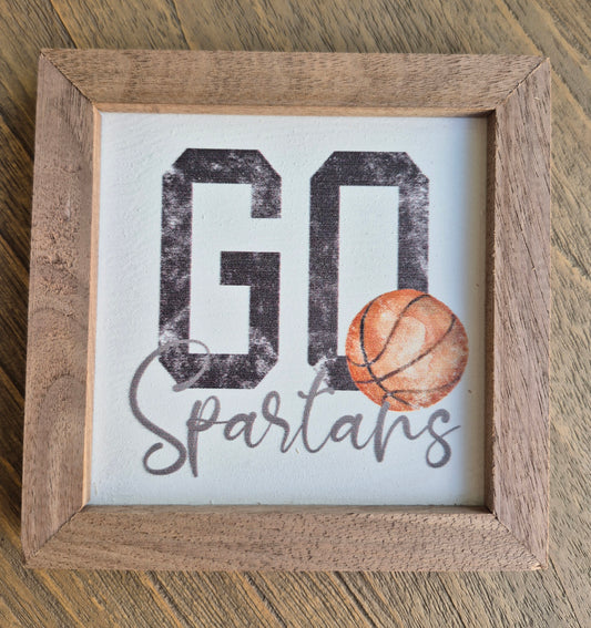 Personalized Team Go Basketball White: 4 x 4 x 1
