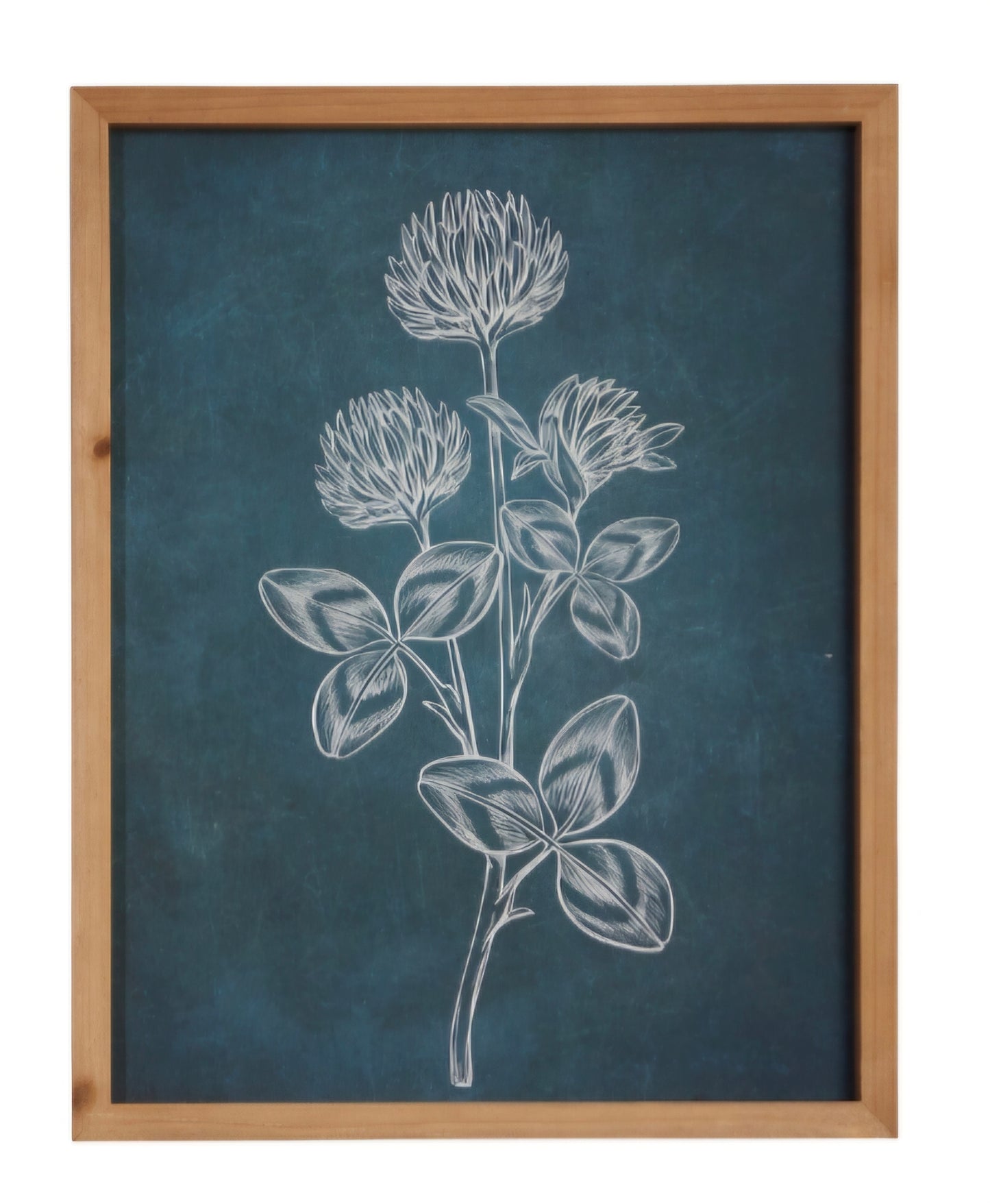 Blue Floral Framed Wall Art