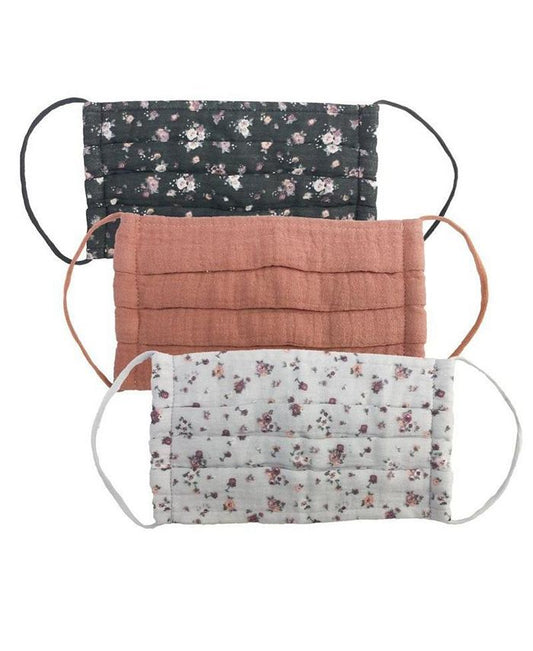 Cotton Face Mask 3pc Set - Vintage Floral