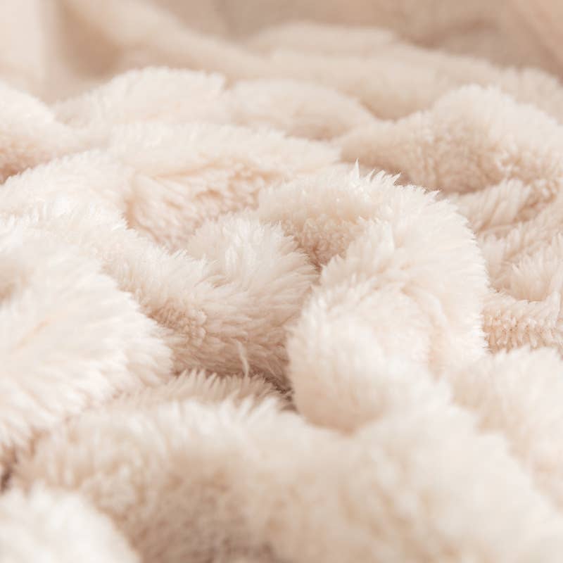 Cozy Checkerboard Textured Throw Blanket