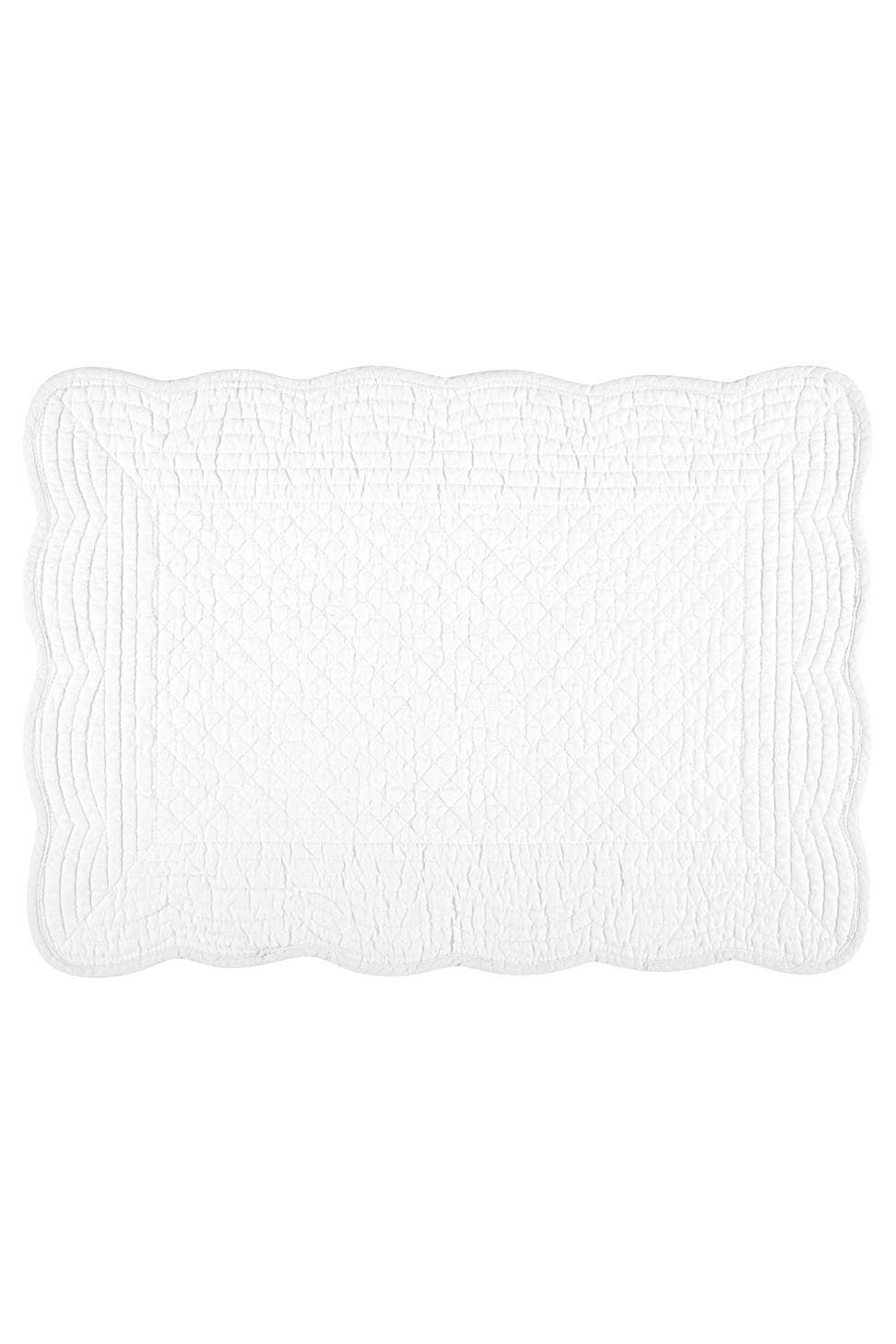 KAF Home 100% Cotton Boutis Quilted Placemat - Rectangle: Gray
