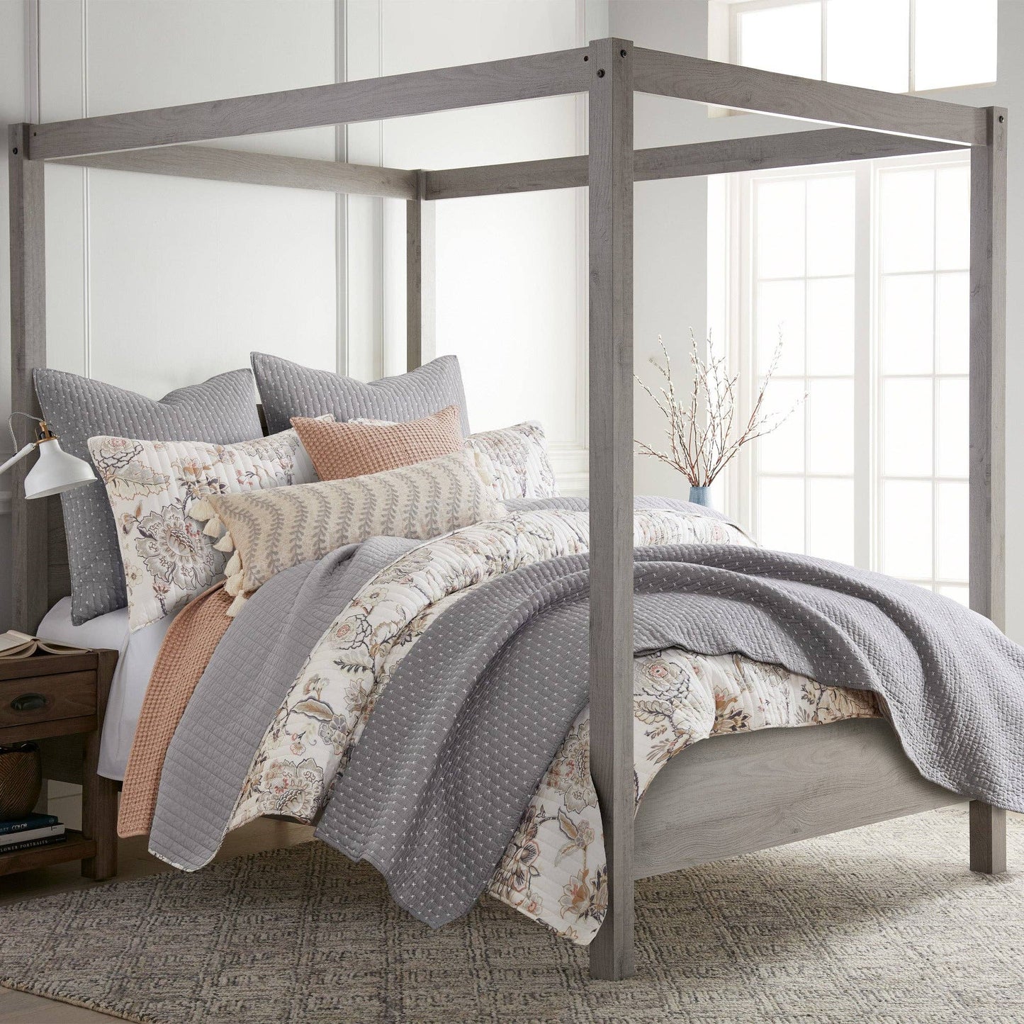 Ophelia Quilt Set: Spa / King/Cal King