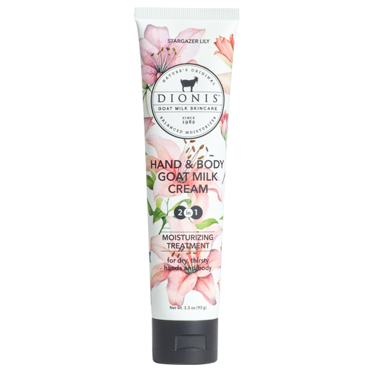Dionis Stargazer Lily Hand & Body Goat Milk Cream, 3.3 oz
