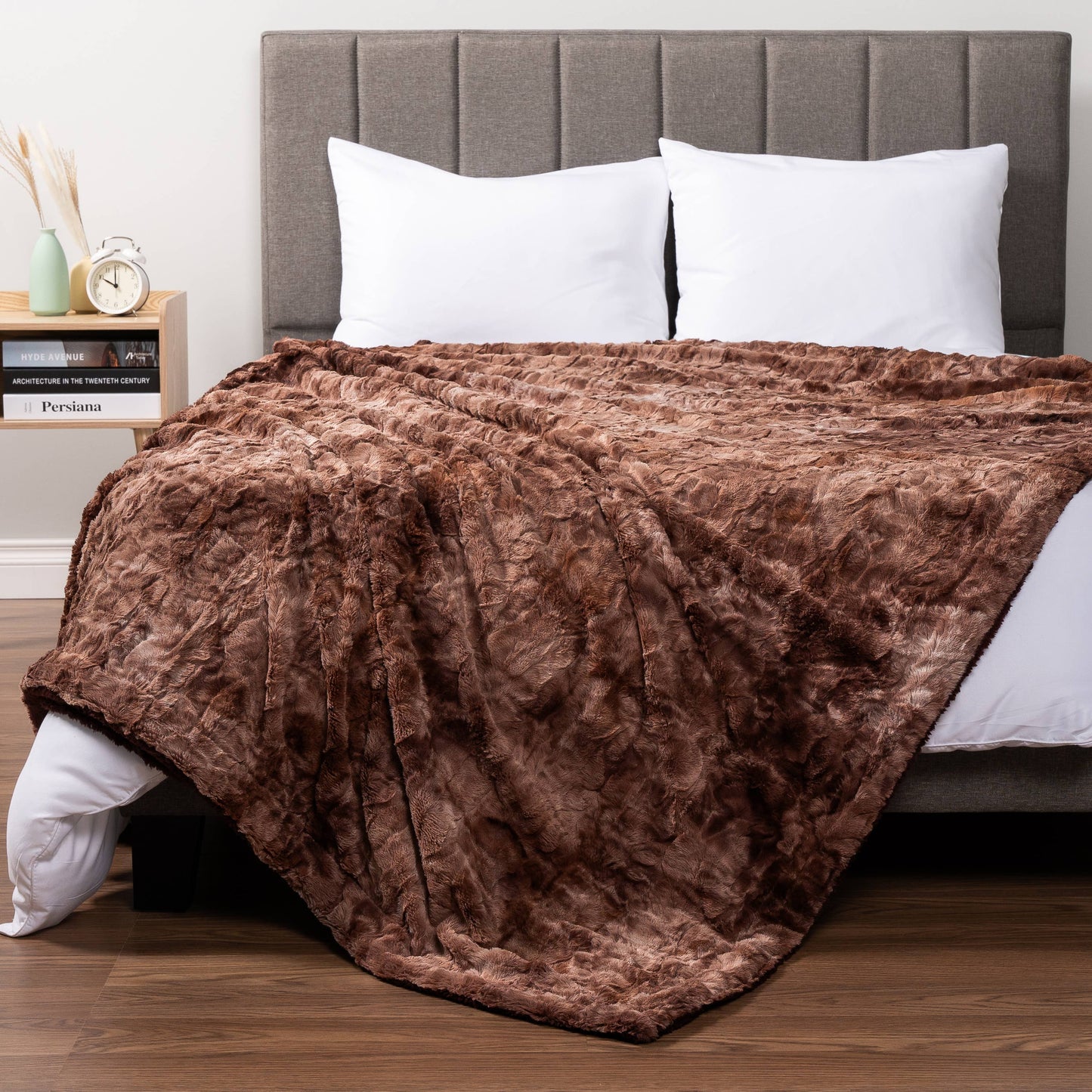 Minky Sherpa Throw Blanket