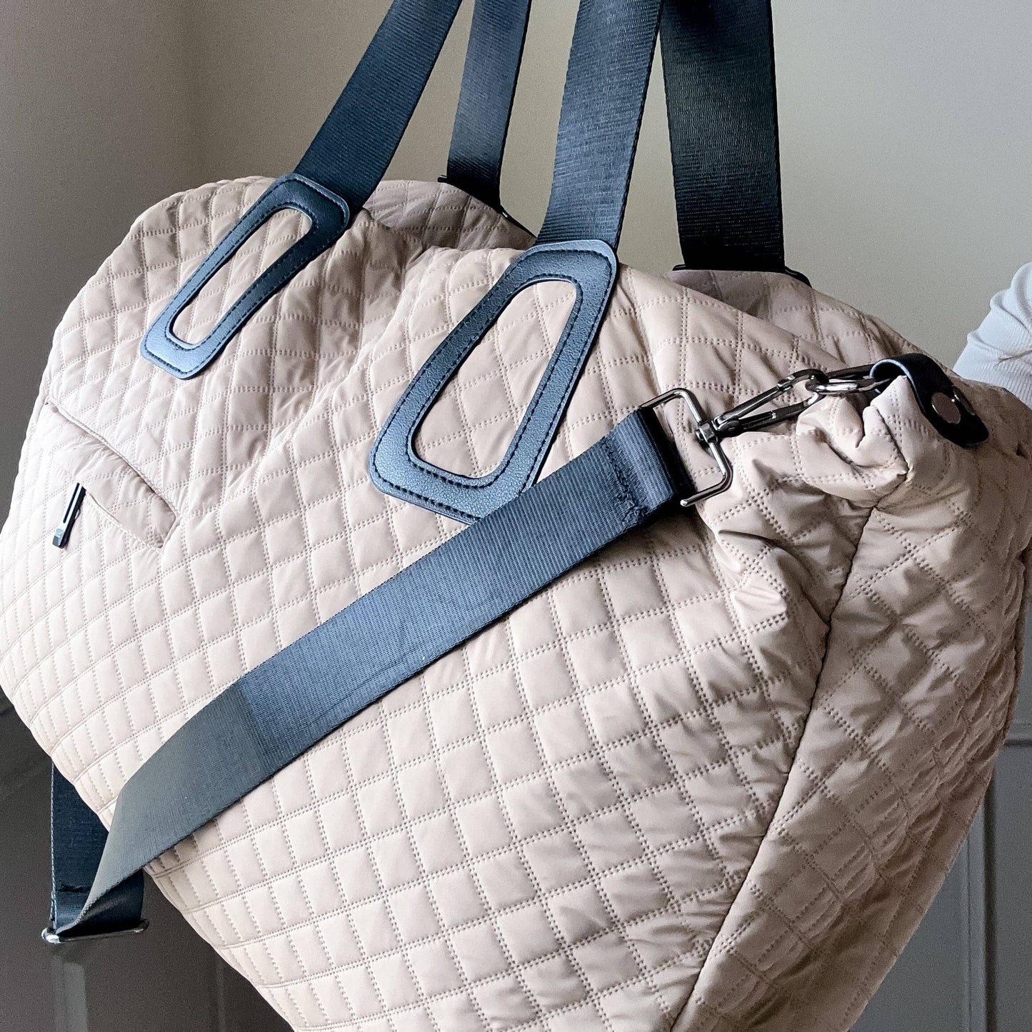Quilted Weekender : Off White