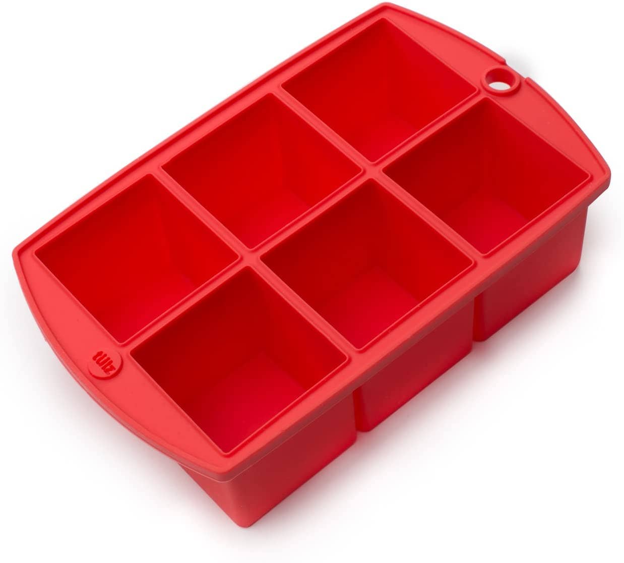 TULZ Mega Ice Block Tray, Ruby, 7.25" x 4.5" x 2"