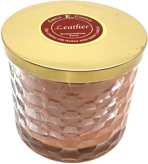 17oz Round Leather Candle