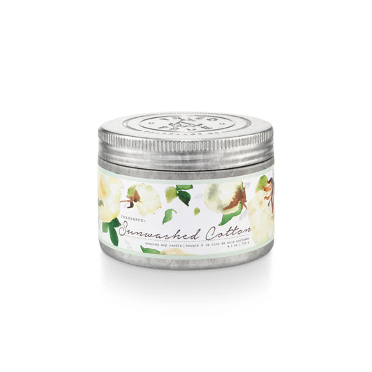 Tried & True Sunwashed Cotton Small Tin Candle