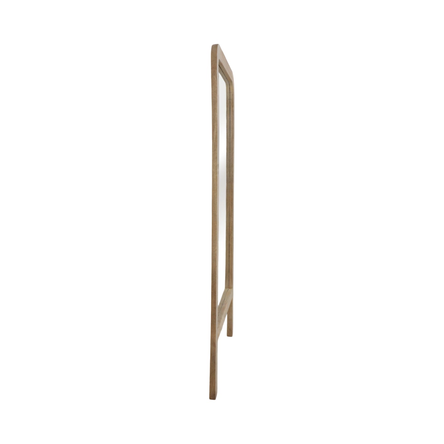 Mirror - Brown Wood Glass Full-Length Leaner Footed, 60 in.