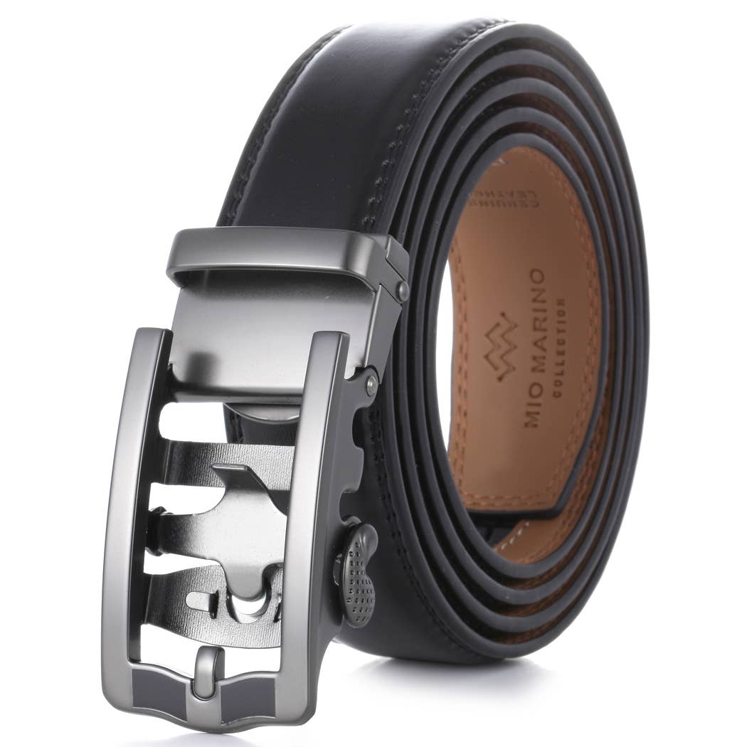Horseshoe Leather Ratchet Belt
