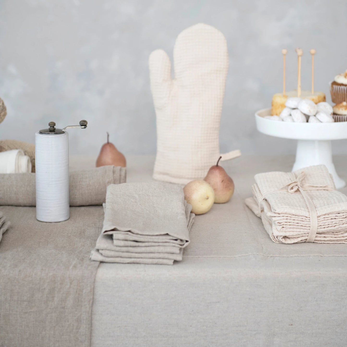 18" Square Stonewashed Linen Napkins, Set of 4