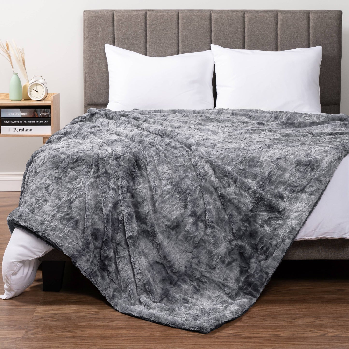 Minky Sherpa Throw Blanket