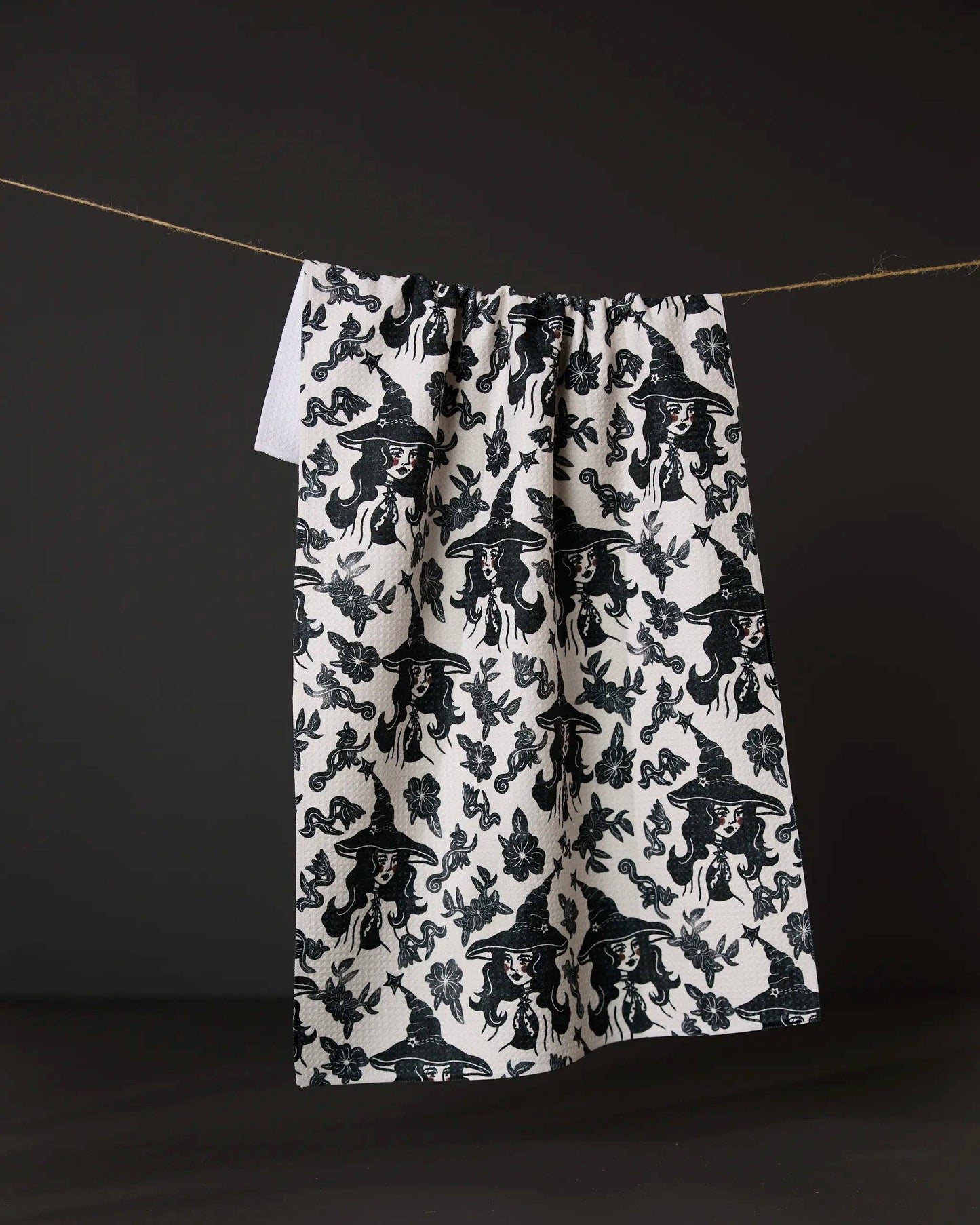 Floral Witches Tea Towel