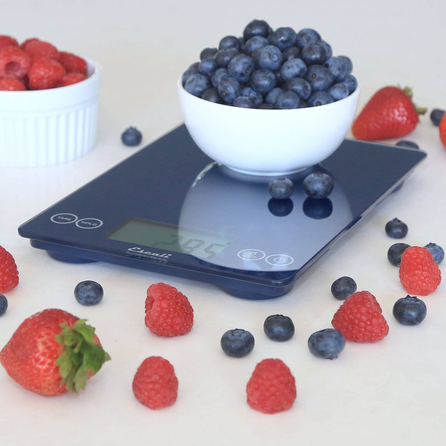 Escali Arti Glass Digital Scale: Forst White