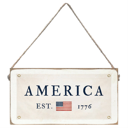 America Est 1776 Twine Sign