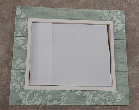 Green Floral Print Picture Frame-8x10