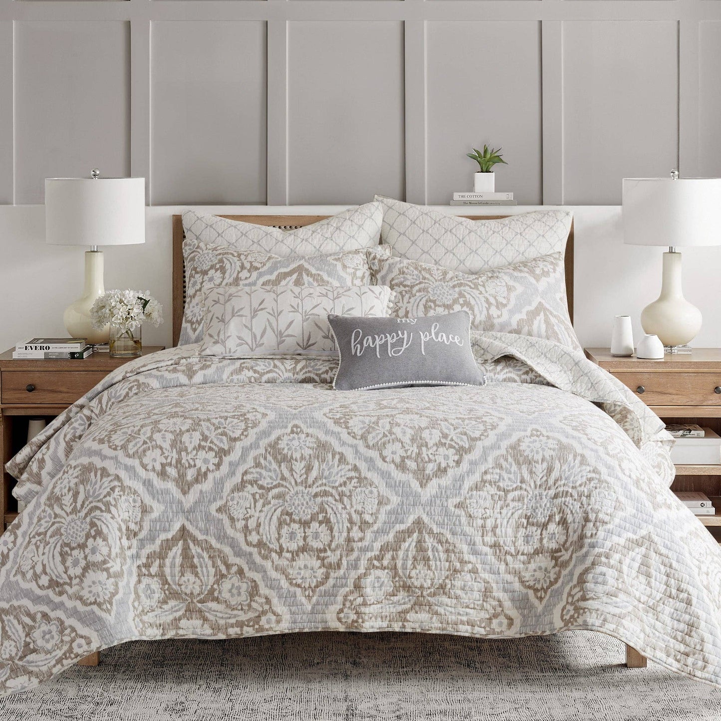 Becker Euro Sham Set of 2: Grey