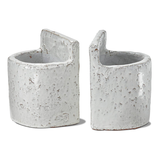 Utensil Bookend Decor White Terracotta