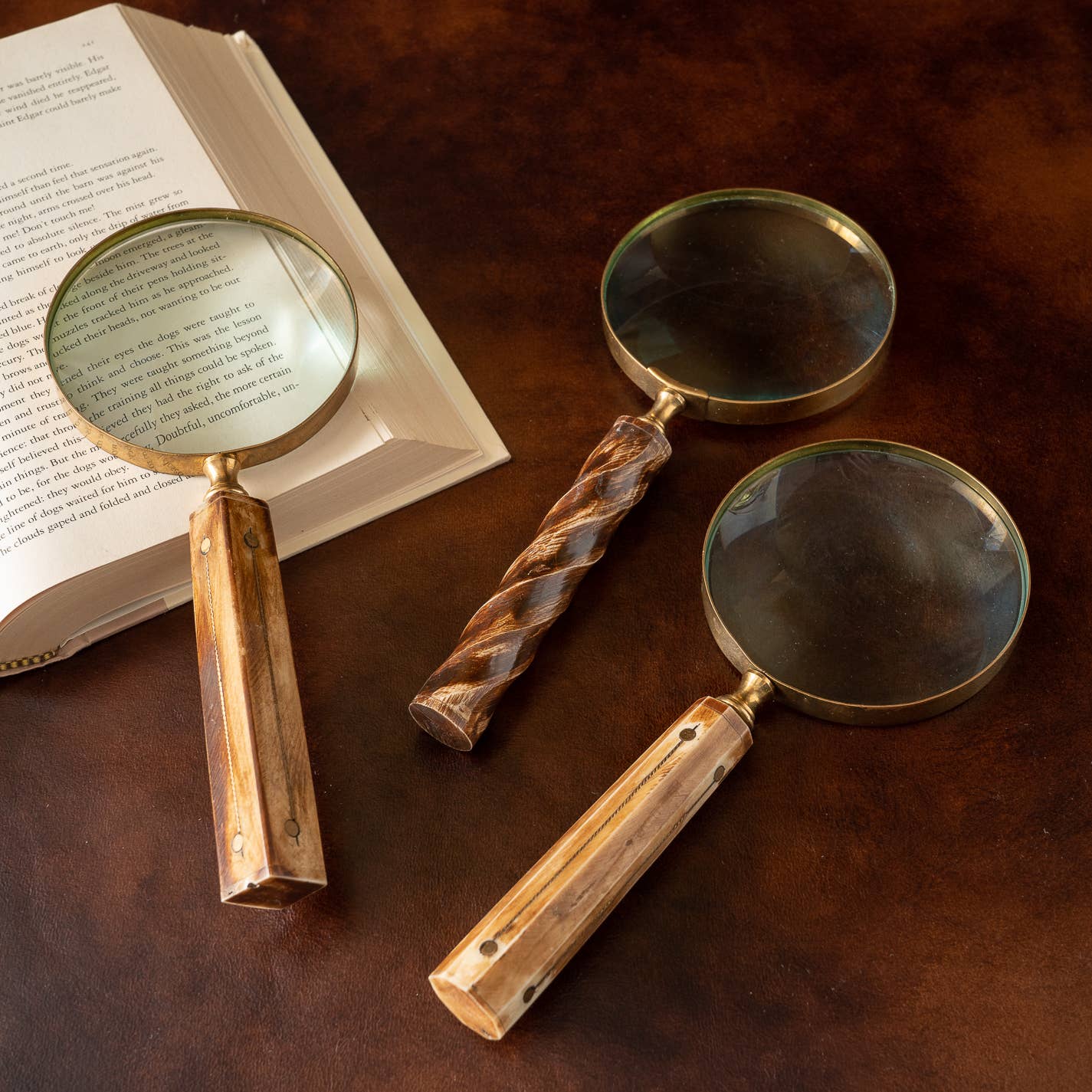 Retro Brass Handle Magnifiers