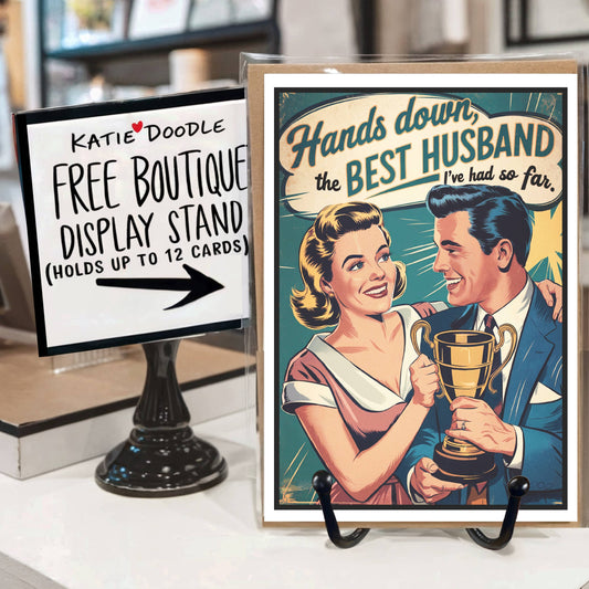 Cute Handmade Vintage Funny Valentine Cards for Him, Husband