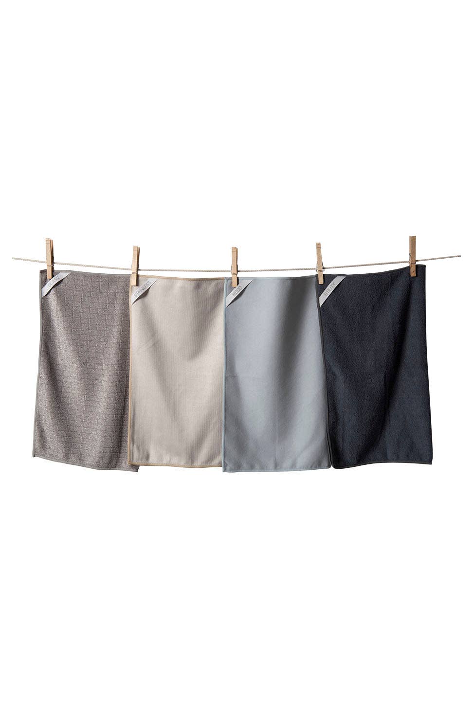 KAF Home Mixed Microfiber Cleaning Cloths - Set of 4
