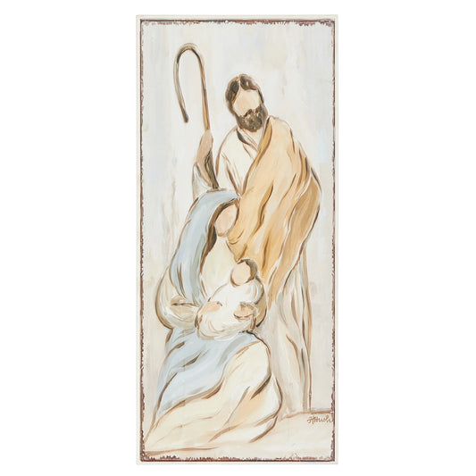 24" Holy Family Stamped Metal Wall Decor