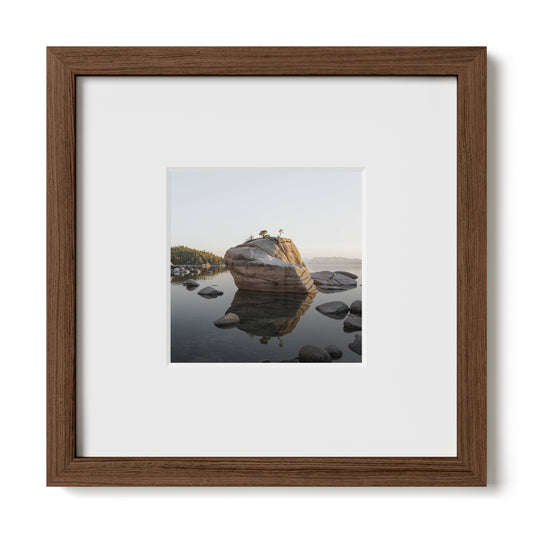 Walnut Square Oak Frame with Glass: 10x10