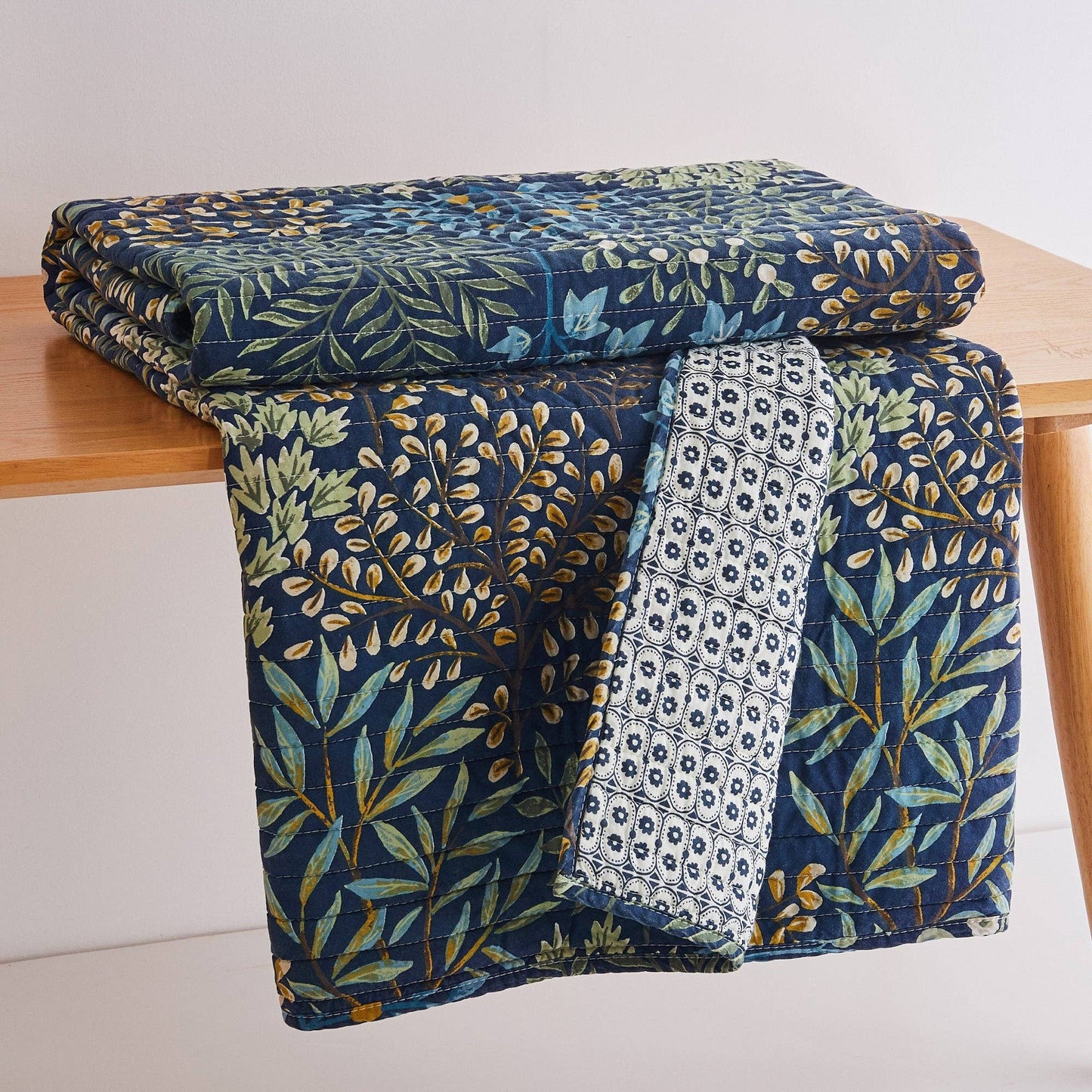 English Forest Quilted Throw: Natural