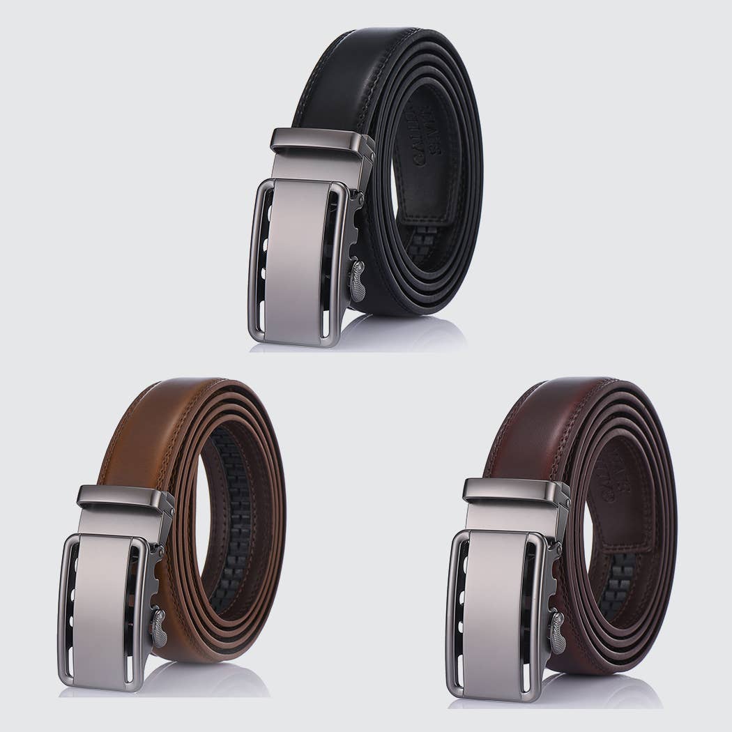 Classic Bilinear  Leather Ratchet  Belt