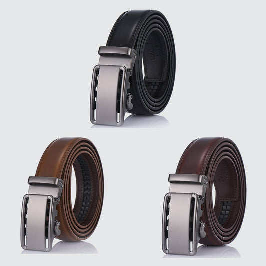 Classic Bilinear  Leather Ratchet  Belt