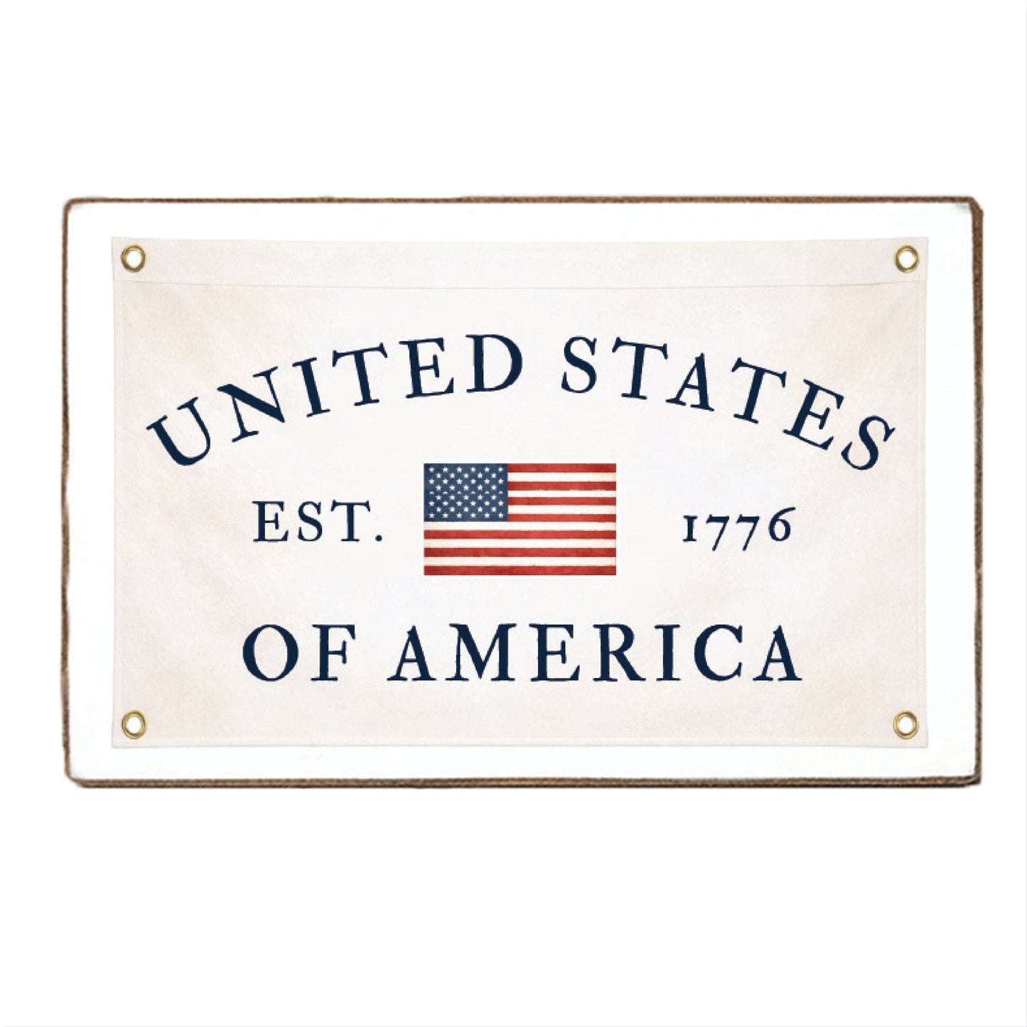 United States of America  Est 1776 Banner Block Sign