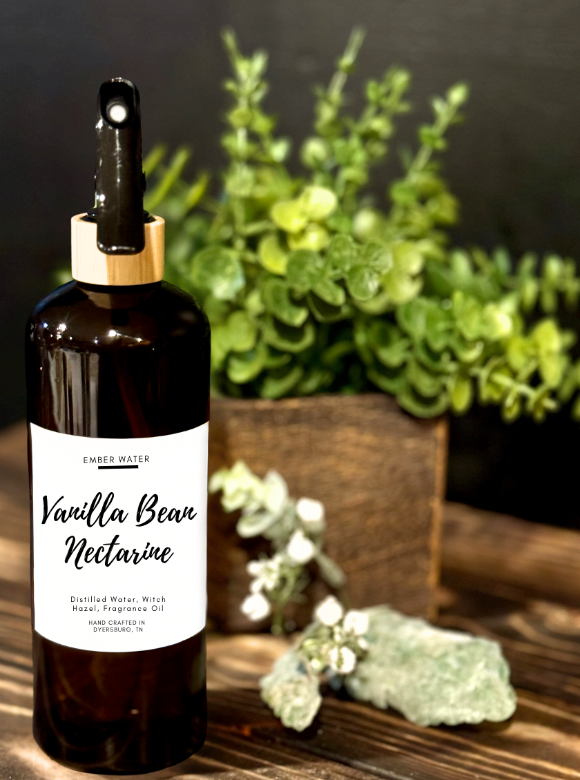Vanilla Bean Nectarine Room + Linen Spray: Black