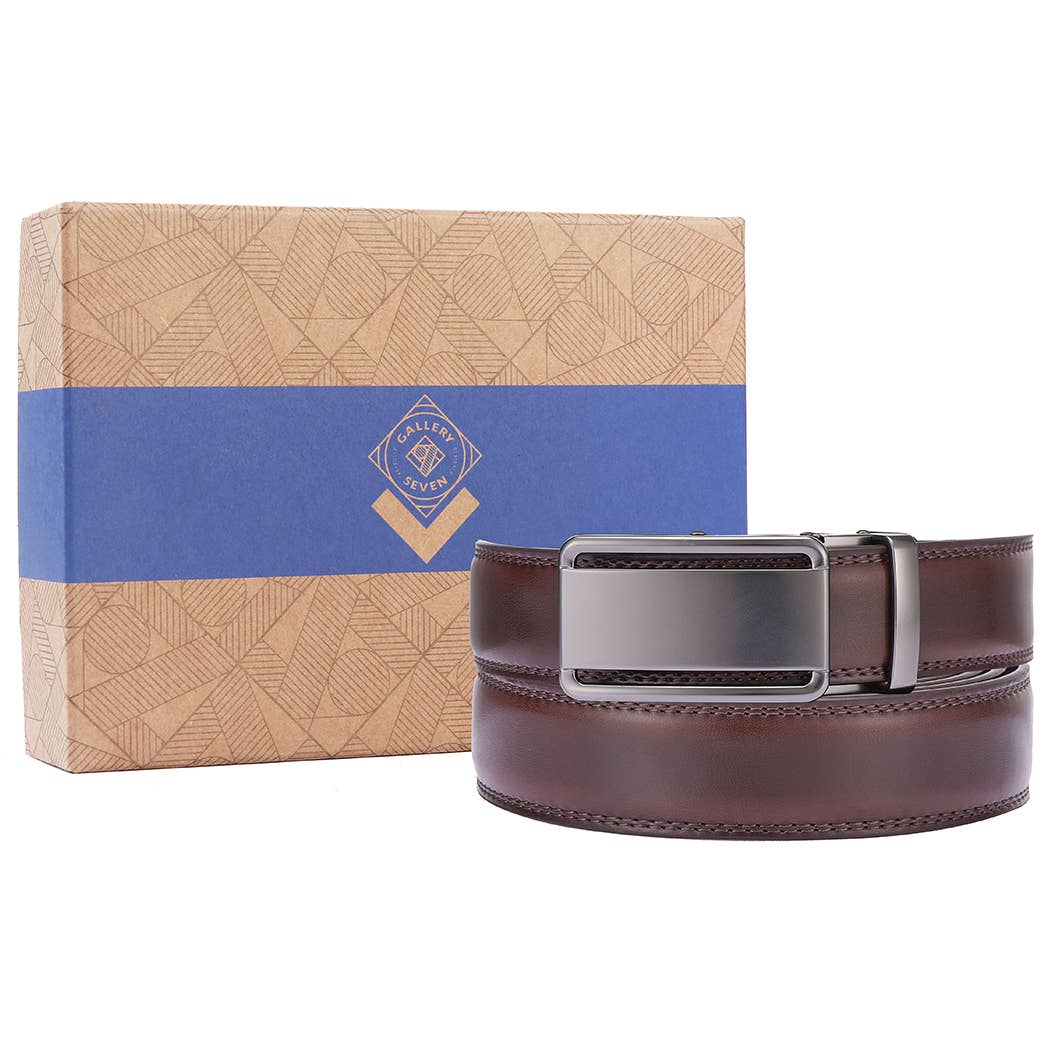 Classic Bilinear  Leather Ratchet  Belt