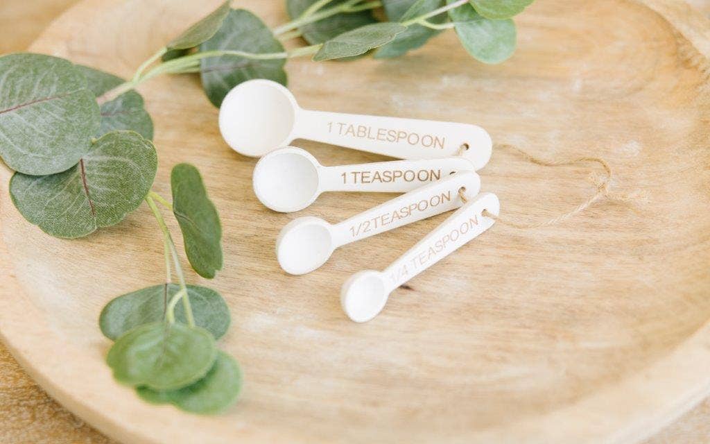 6" wood measuring spoons set/4 (TBSP) KITCHEN