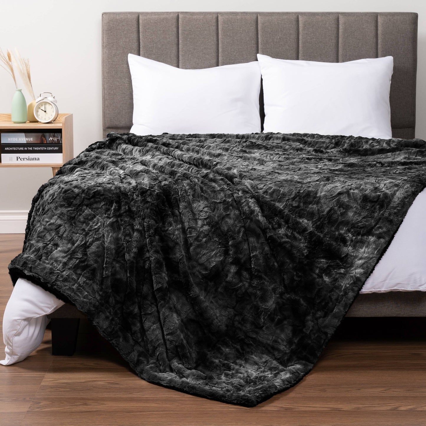 Minky Sherpa Throw Blanket
