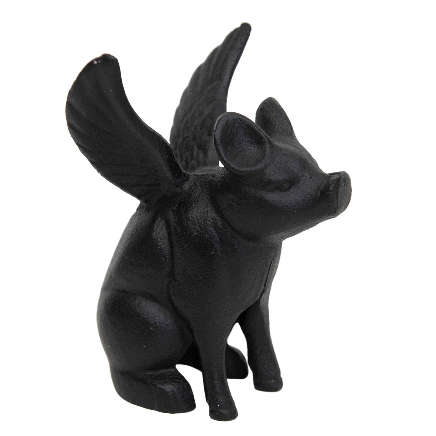 Flying Pig Figure Black