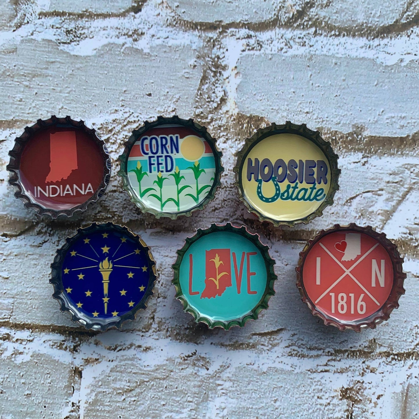 Indiana Bottlecap Magnets