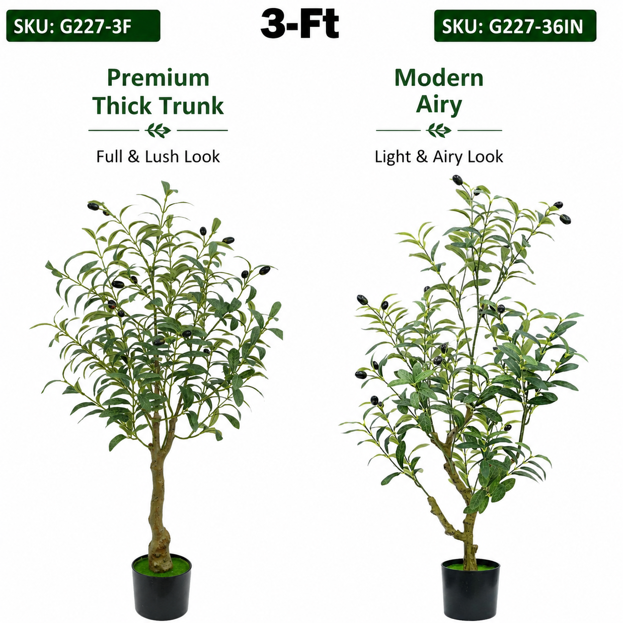 Artificial Realistic Olive Trees-13 sizes