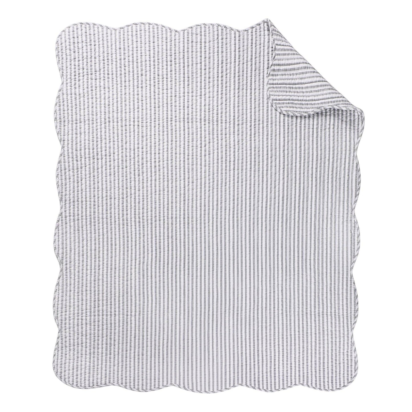 Martha Stripe Quilted Throw