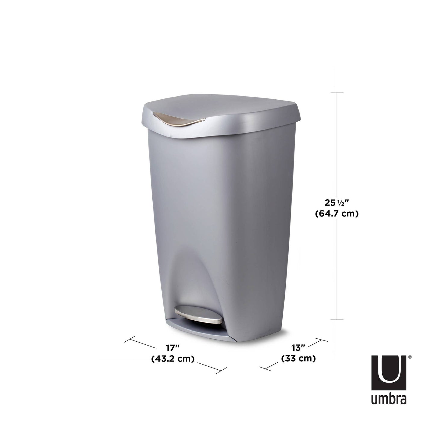 Brim Step On Trash Can: Nickel