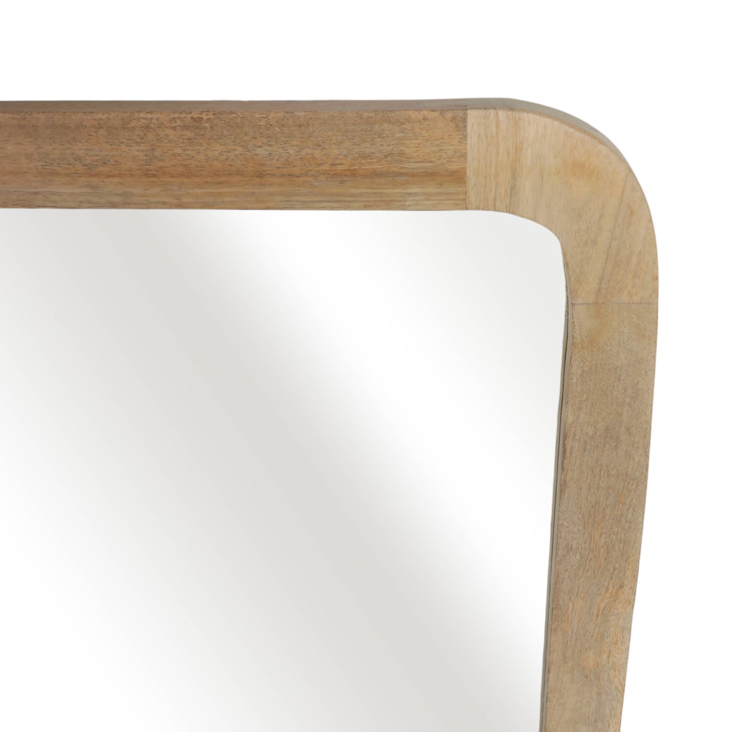 Mirror - Brown Wood Glass Full-Length Leaner Footed, 60 in.