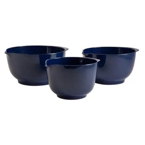 3 Pc. Melamine Mixing Bowls - 1.5, 2, 3 Liter Set Navy