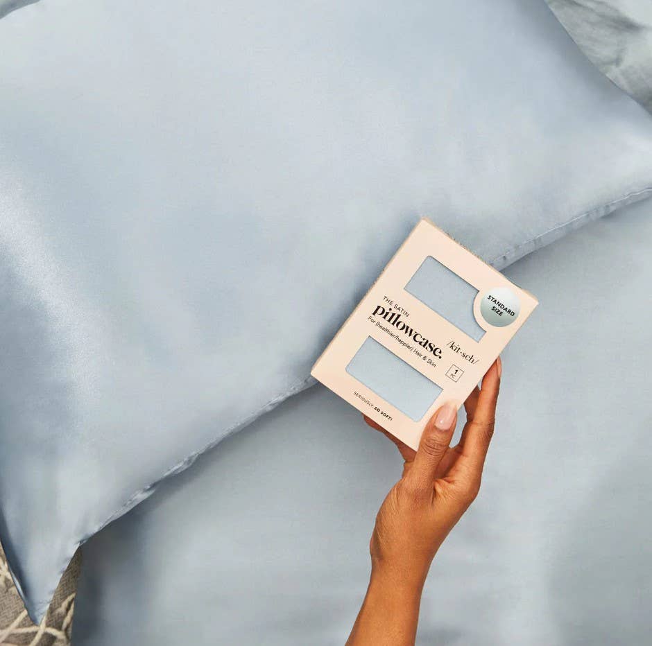 Satin Pillowcase King - Haze Blue