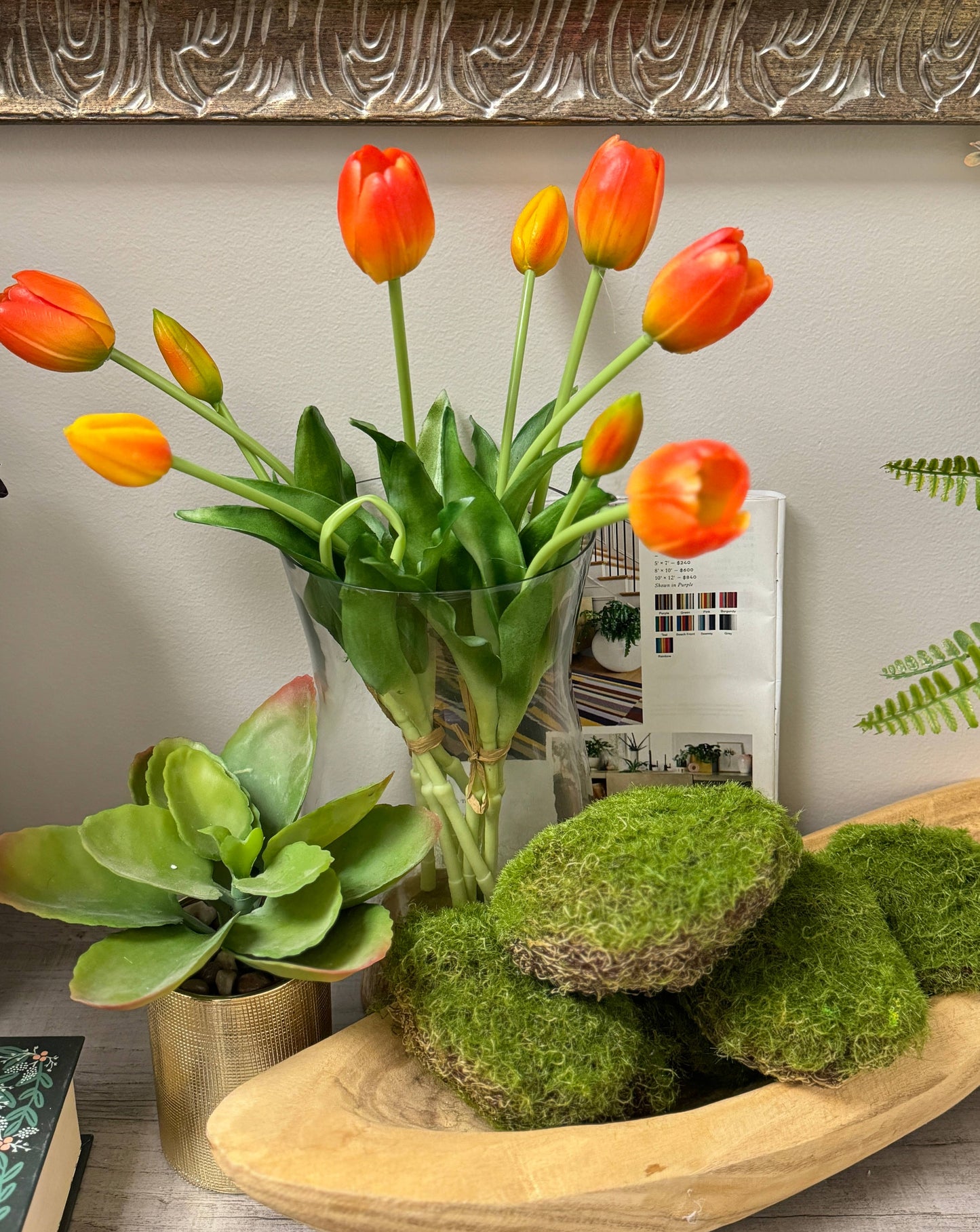 Large Lifelike Mixed Sizes Artificial Moss pad
