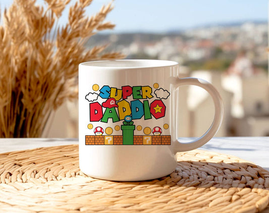 Super Daddio - Funny Dad Gift Coffee Mug KTJ07: 11oz White