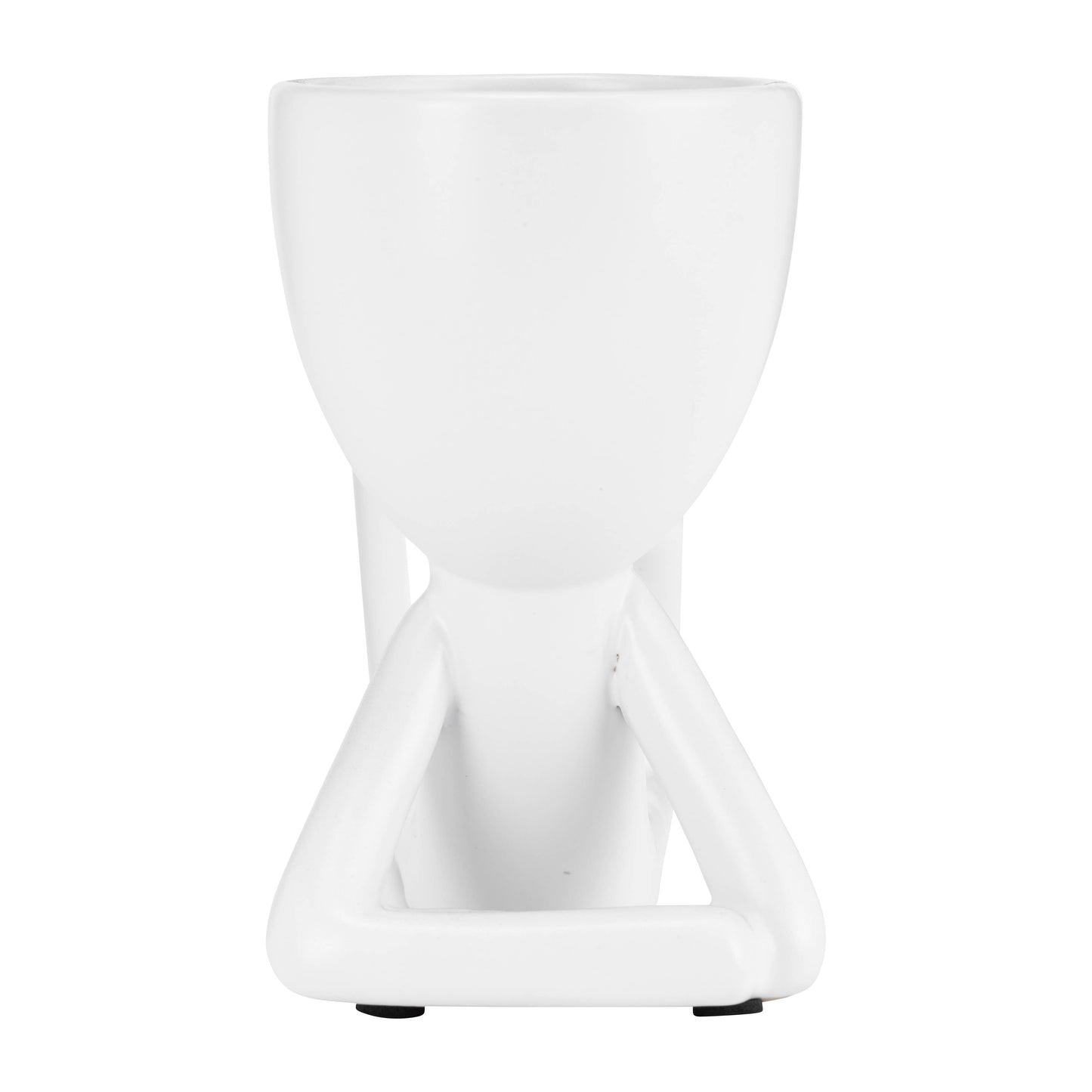 White Ceramic Sitting Human Figure, 6 in. 1pc Random